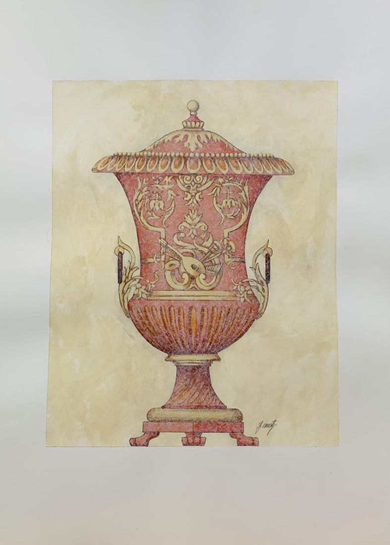 Bemotly- Original watercolor on paper: Artist: Bemotly. Medium: Original watercolor on paper. Size: 24" x 30". Signature: Signed. Reference#: 38235.