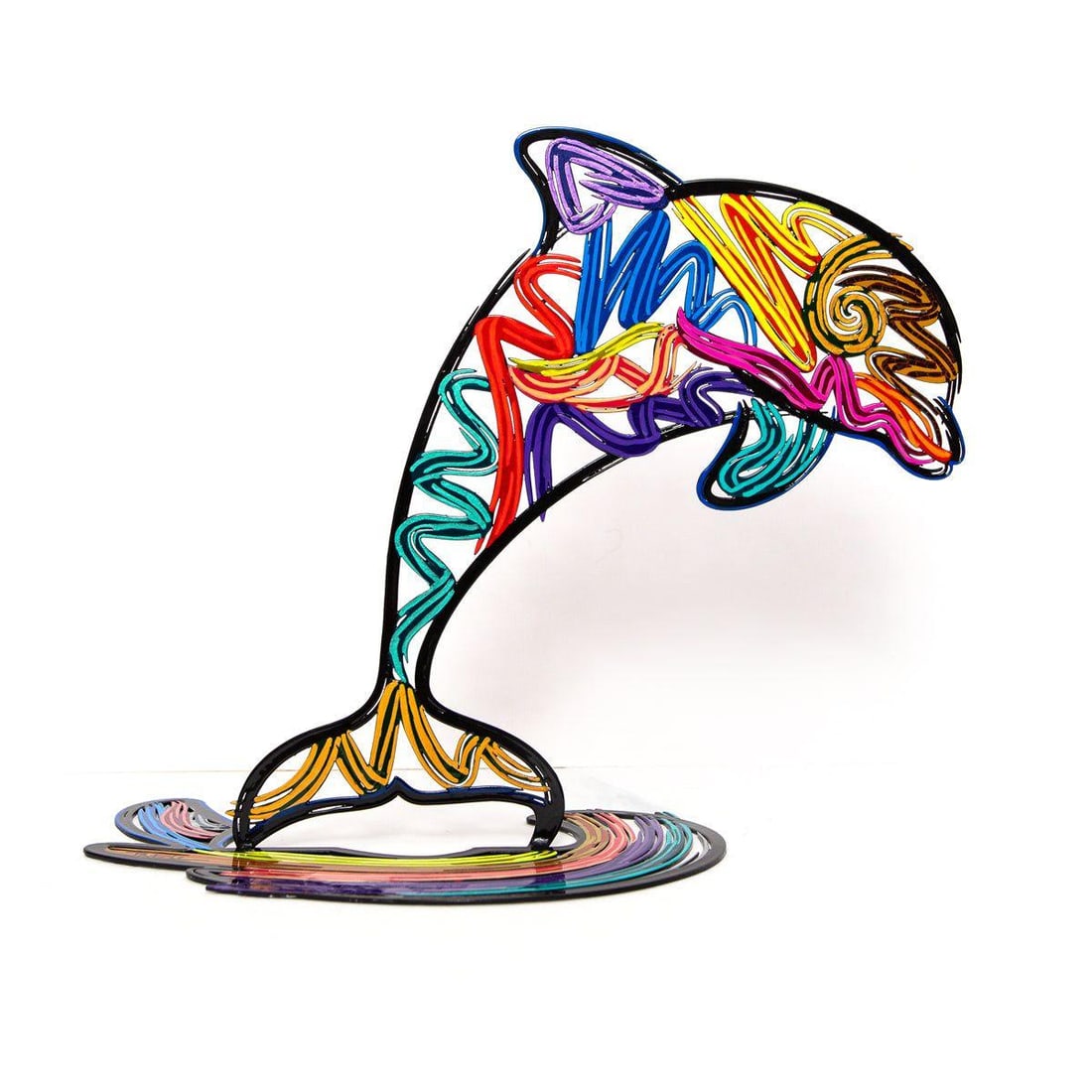 Patricia Govezensky- Original Free Standing Sculpture "Dolphin": Artist: Patricia Govezensky. Medium: Original Free Standing Sculpture. Title: Dolphin. Size: 11" x 14". Signature: Hand Signed by the artist. Certificate of Authenticity: From the publisher.