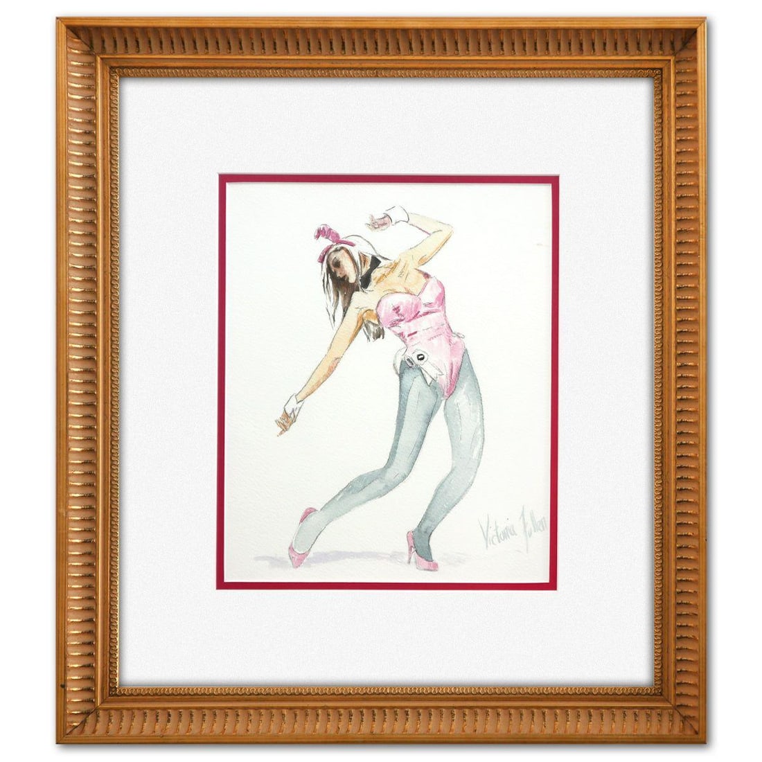 Victoria Fuller- Original Painting "Exposed": Artist: Victoria Fuller. Medium: Original Painting. Title: Exposed. Size: 10" x 9". Measures approx. 19" x 17" (framed). Signature: Hand Signed. Reference#: 74575.