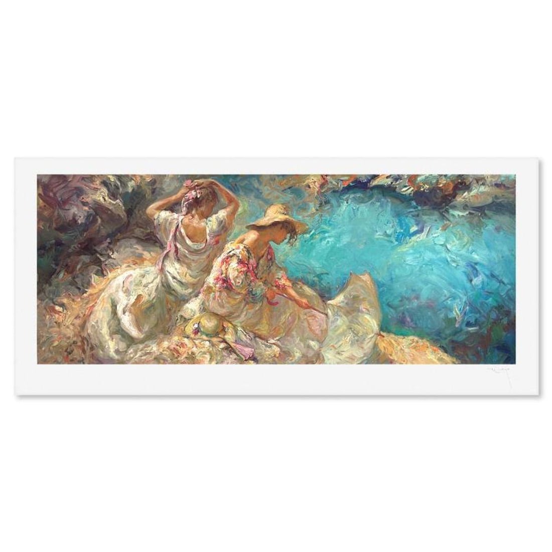 Royo, "Agosto En Mallorca" Limited Edition Printer's Proof Serigraph (18" x 45"), Numbered and Hand: Agosto En Mallorca is a limited edition printer's proof serigraph on paper by Royo, numbered and hand signed by the artist. Includes Letter of Authenticity. Measures approx. 23.5" x 50" (border), 18"