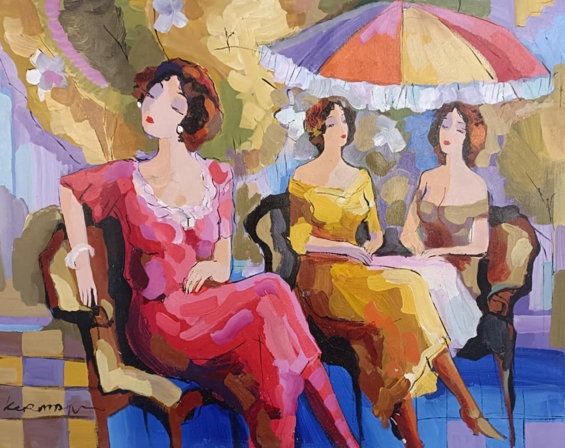 Michael Kerman- Original acrylic painting: Artist: Michael Kerman. Medium: Original acrylic painting. Measures approx. 24" x 32" (framed). Signature: Hand Signed by artist. Reference#: 82603.