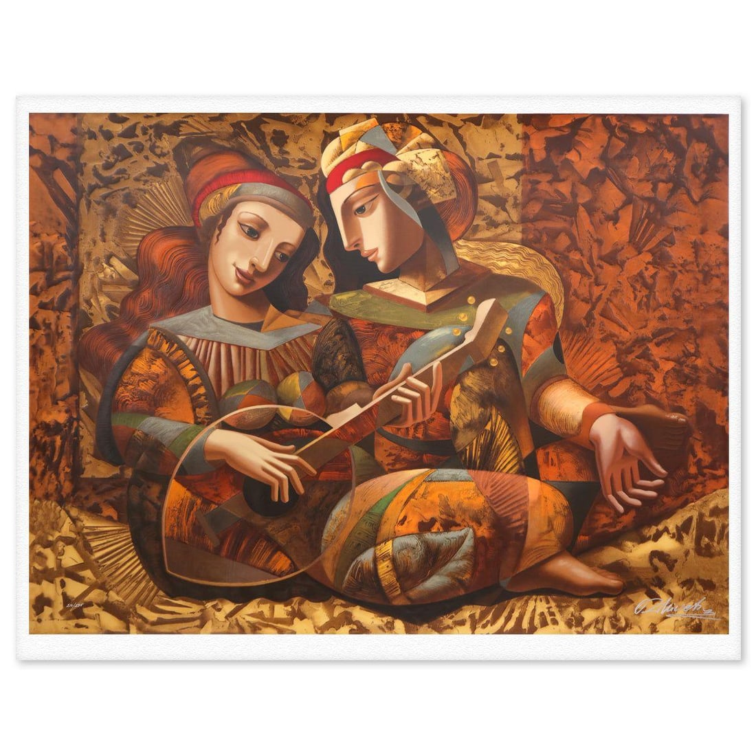 Oleg Zhivetin- Silkscreen "Serenade": Artist: Oleg Zhivetin. Medium: Silkscreen. Title: Serenade. Size: 36" x 48". Signature: Hand signed and numbered. Reference#: 74708.