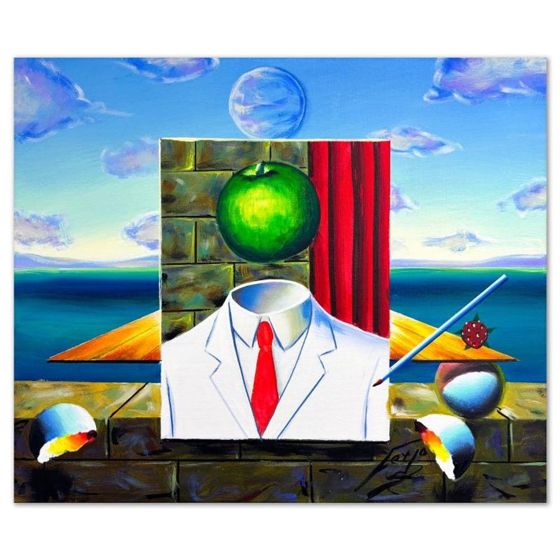 Ferjo, Hand Signed Original Painting on Canvas with Letter of Authenticity.: This is an original acrylic painting on stretched canvas by Ferjo, hand signed by the artist. Includes Letter of Authenticity. Measures approx. 20" x 24" (image).