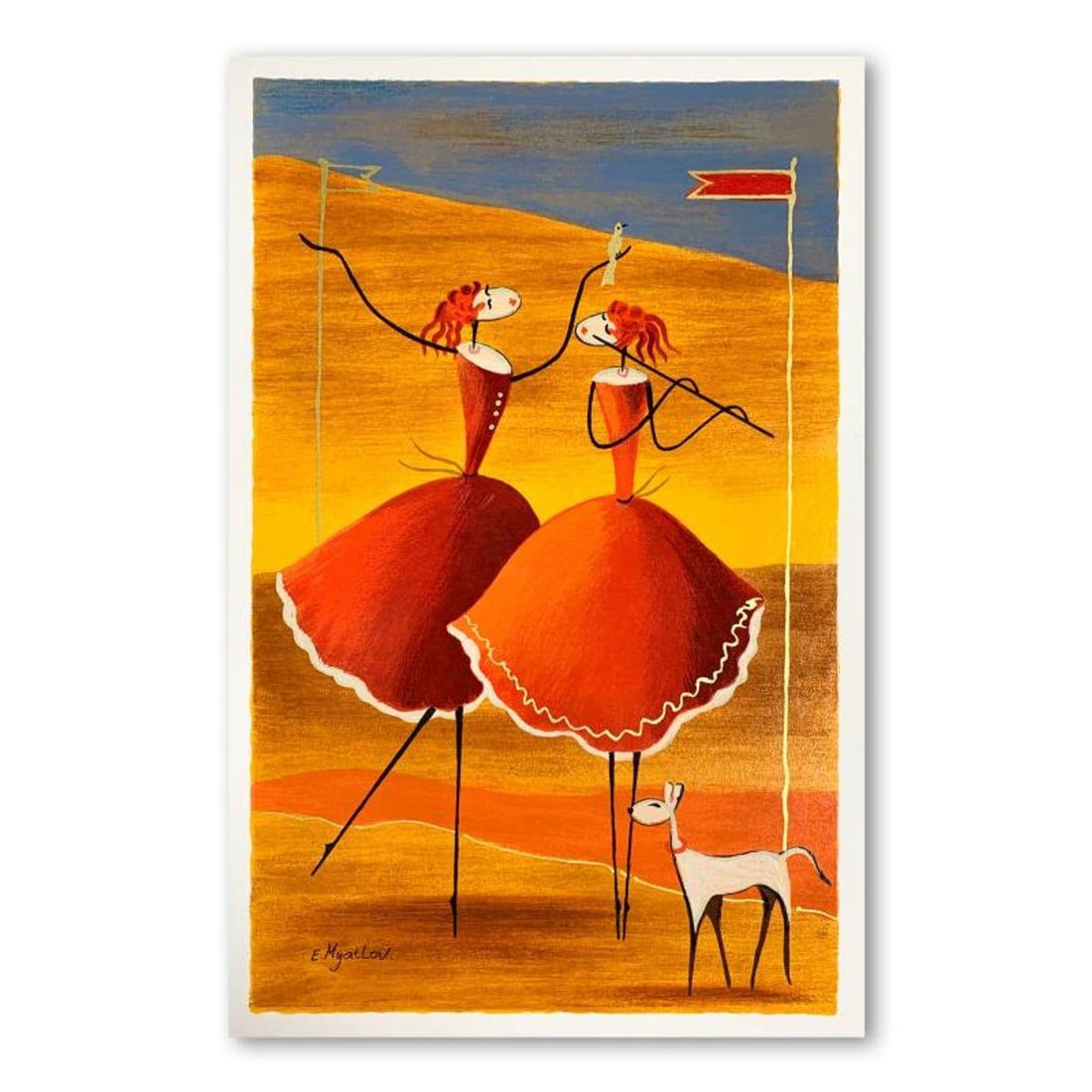 Ester Myatlov, "Enchanted" Hand Signed Limited Edition Serigraph on Paper with Letter of (1 of 2)