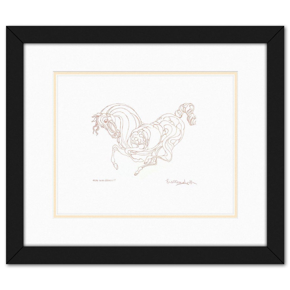 Guillaume Azoulay- Original Drawing " ESSAI LKMC": Artist: Guillaume Azoulay. Medium: Original Drawing. Title: ESSAI LKMC. Size: 11" x 14". Measures approx. 18.5" x 21.5" (framed). Signature: Hand signed. Certificate of Authenticity: Is included. Refe