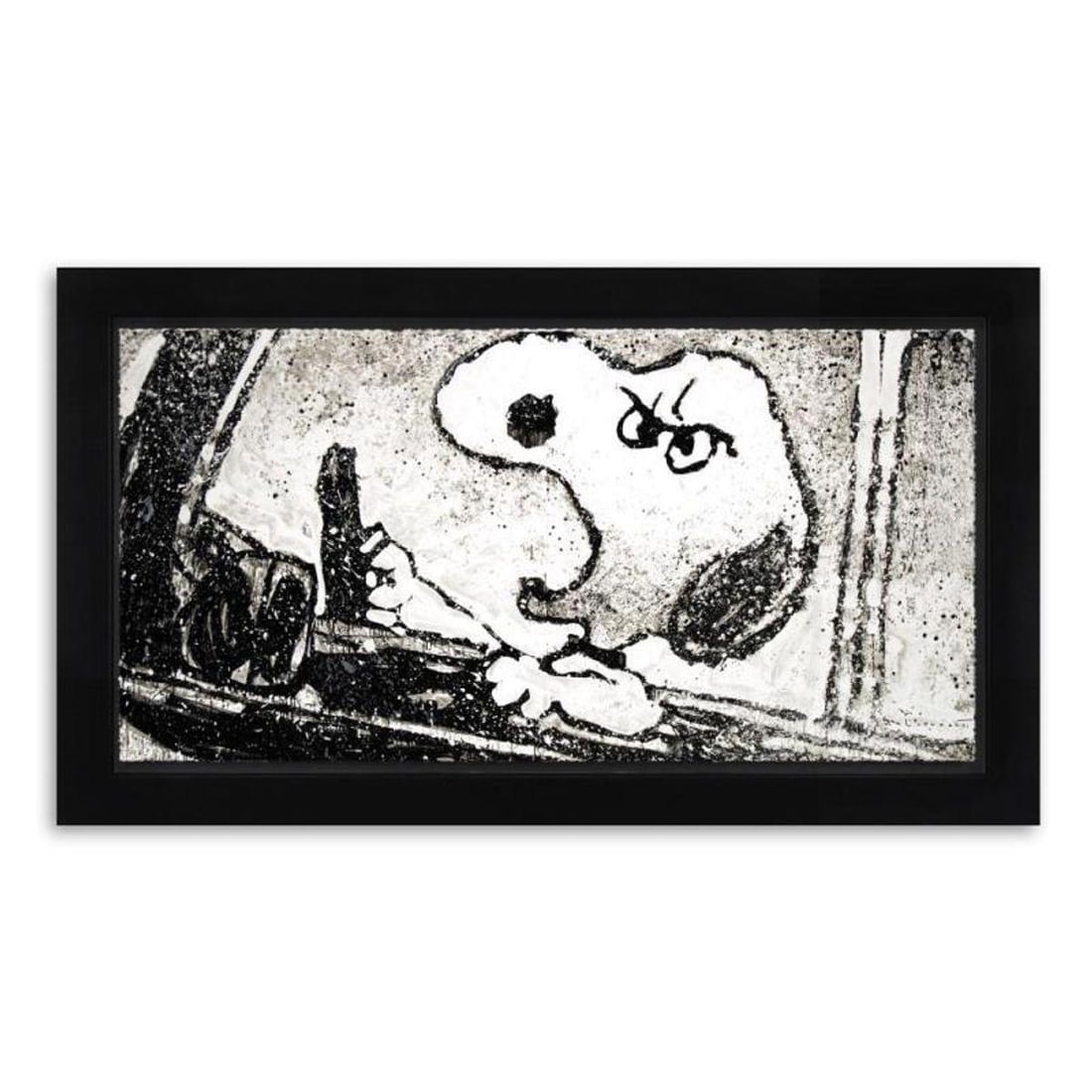 Tom Everhart, "Rage Rover" Framed Limited Edition Hand Pulled Original Lithograph. Hand Signed, with: Rage Rover is a limited edition hand pulled original lithograph on museum quality deckle-edge paper by Tom Everhart. The piece is numbered, and hand signed by the artist. This is one of the final Ever