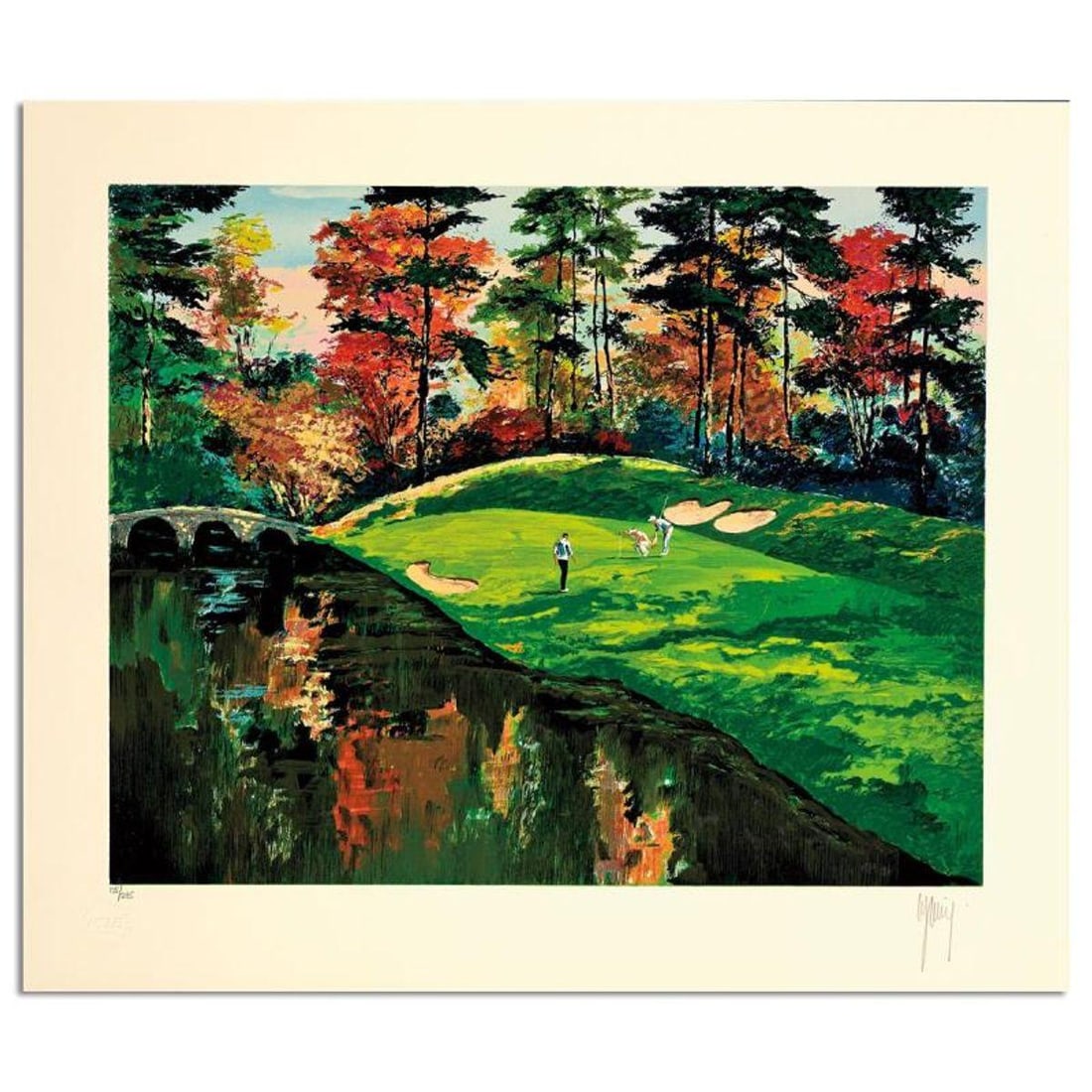 Mark King (1931-2014), "Augusta #12 In The Fall" Hand Signed Limited Edition Serigraph with Letter: Augusta #12 In The Fall is a limited edition serigraph on paper by Mark King (1931-2014). Hand signed and numbered, this piece comes with a letter of authenticity and measures approximately 16" x 20"