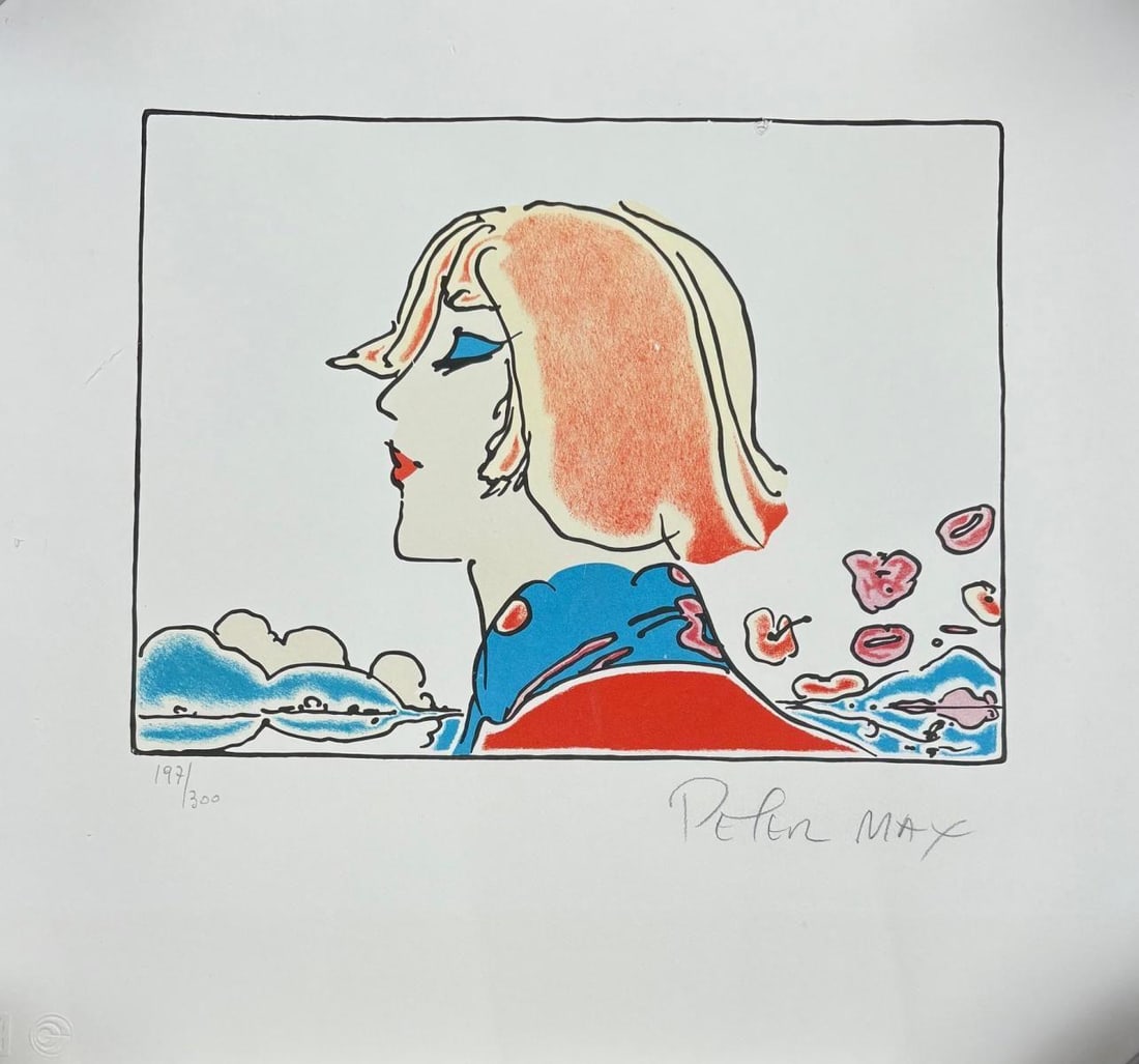 Peter Max- Peter Max: Artist: Peter Max. Medium: Peter Max. Size: 14" x 16". Signature: Signed and numbered. Additional: Condition : item has some hand doing marks. Sold as is. Reference#: 85777.
