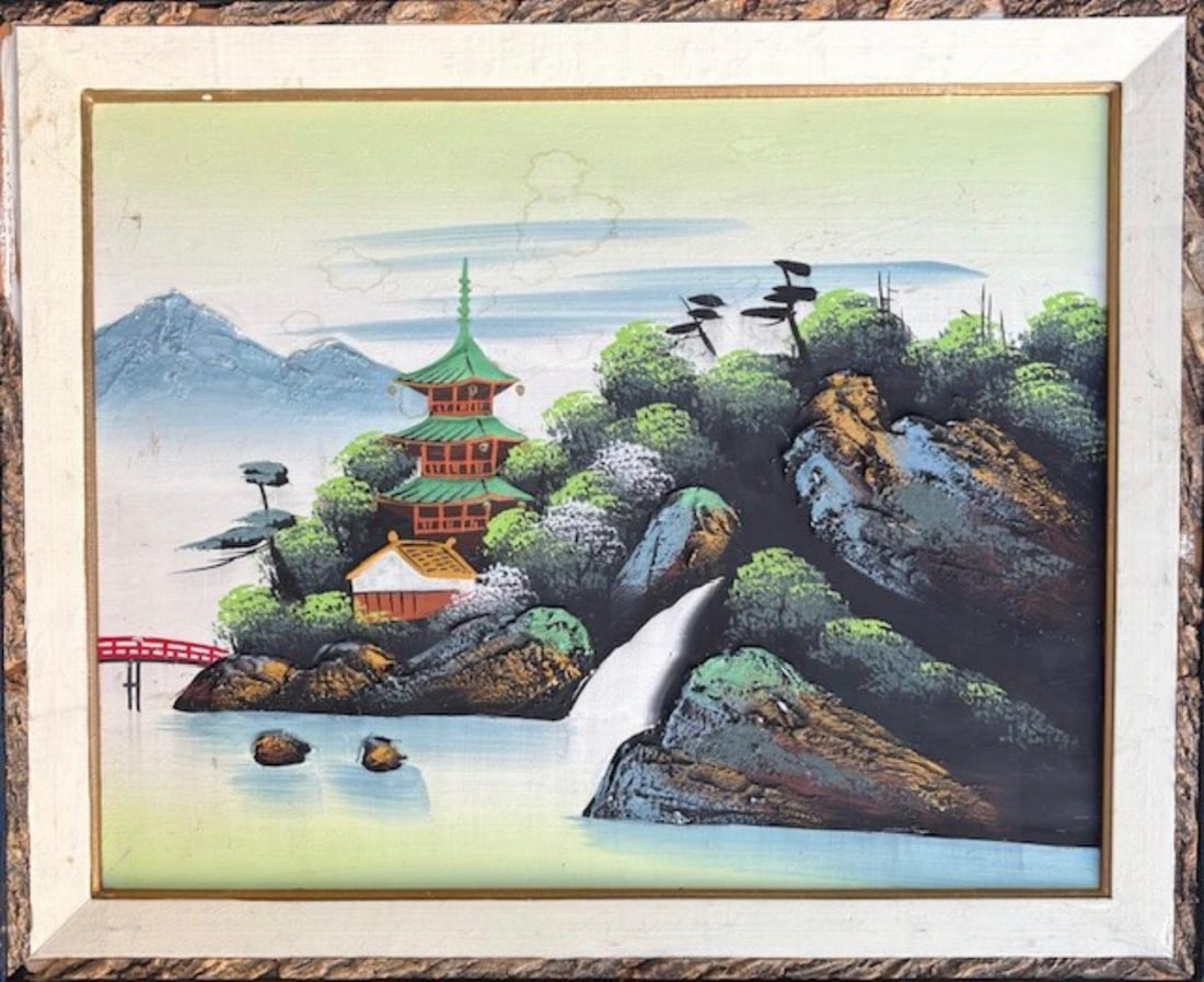 Unknown- Original painting on panel: Artist: Unknown. Medium: Original painting on panel. Measures approx. 16" x 20" (framed). Reference#: 33507.