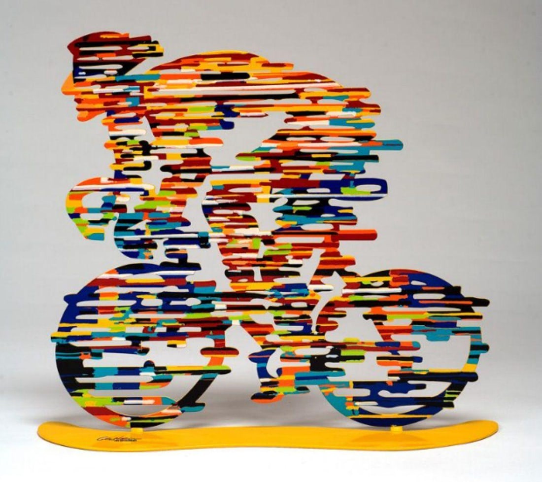 David Gerstein- Free Standing Sculpture "Armstrong": Artist: David Gerstein. Medium: Free Standing Sculpture. Title: Armstrong. Size: 12" x 14". Signature: Signed by the artist. Certificate of Authenticity: Is included. Additional: This piece is free