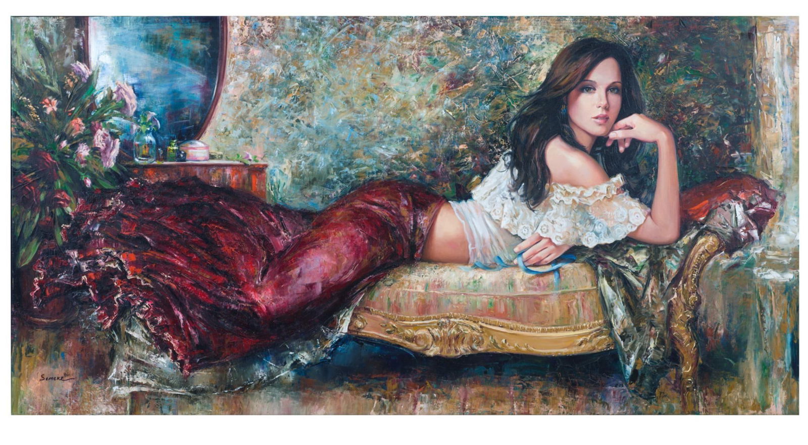 Igor Semeko- Original Giclee on Canvas "Lonely Night": Artist: Igor Semeko. Medium: Original Giclee on Canvas. Title: Lonely Night. Size: 30" x 60". Signature: Hand Signed by the Artist. Certificate of Authenticity: From the publisher. Reference#: 20924.