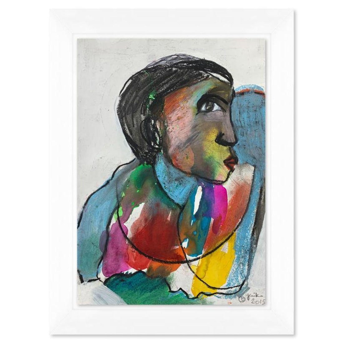 Jenik Cook, Framed Hand Signed Original Painting with Letter of Authenticity.: This is an original acrylic painting on paper by Jenik Cook. Hand signed by the artist, it includes Letter of Authenticity. This piece comes from the artist's personal collection. Measures approximate