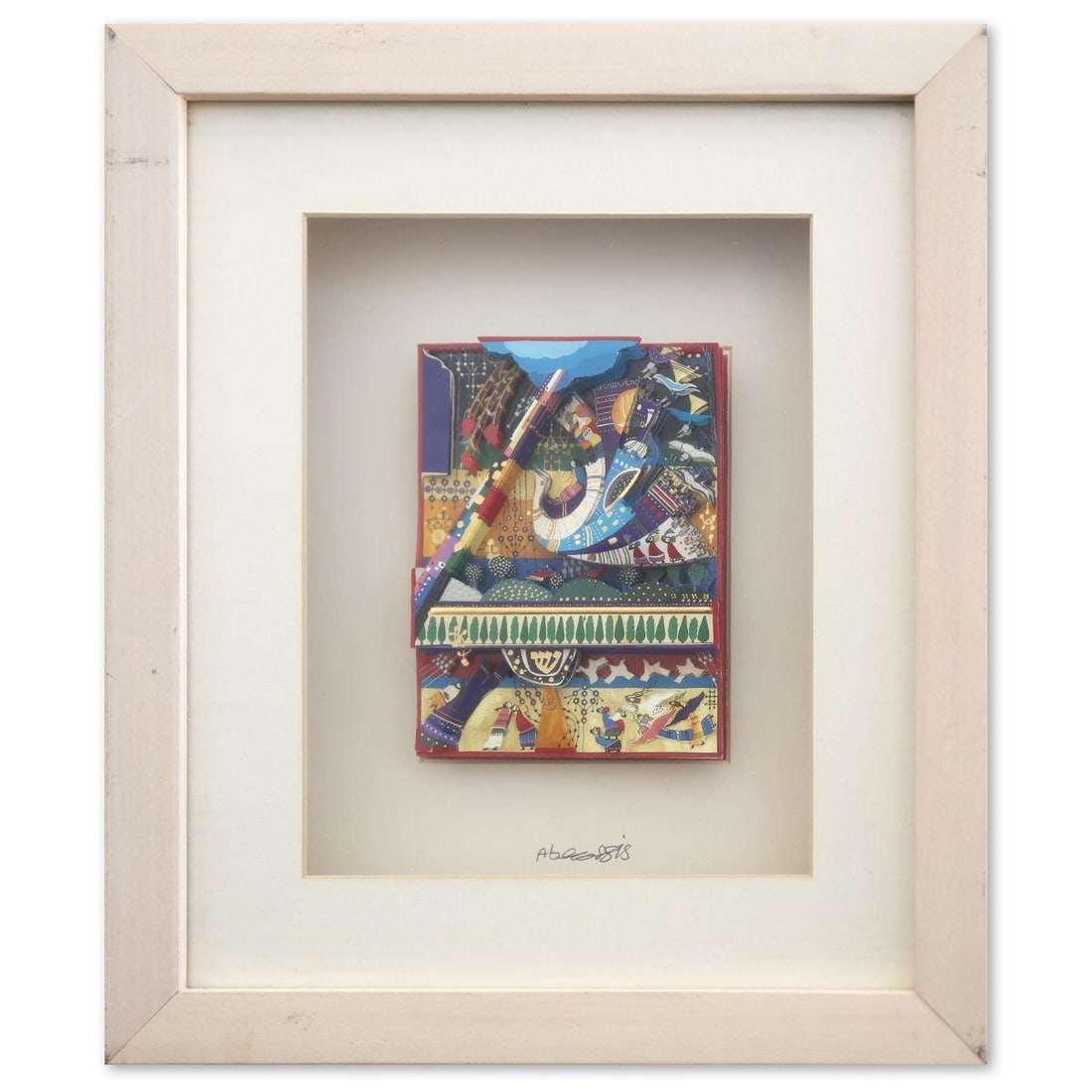 Raphael Abecassis- Original 6-Layer Decoupage: Artist: Raphael Abecassis. Medium: Original 6-Layer Decoupage. Size: 5" x 4". Measures approx. 13" x 11" (framed). Signature: Hand Signed. Certificate of Authenticity: Is included. Reference#: 10019.