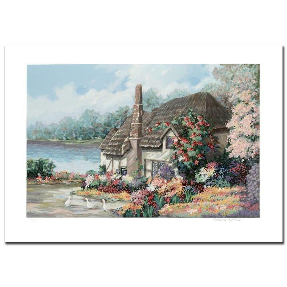 Sussex II Limited Edition Serigraph by Earlene Moses, Numbered and Hand Signed with Certificate of: Sussex II is a limited edition serigraph on paper, numbered and hand signed by Earlene Moses. Includes Certificate of Authenticity! Measures approx. 28" x 19.5" (with border), 23" x 15" (image). Refer