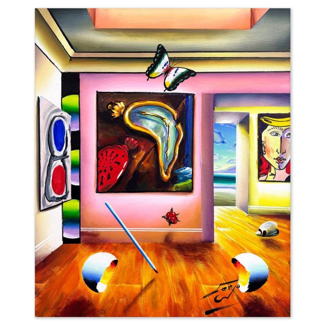 Ferjo, Hand Signed Original Painting on Canvas with Letter of Authenticity. (1 of 2)