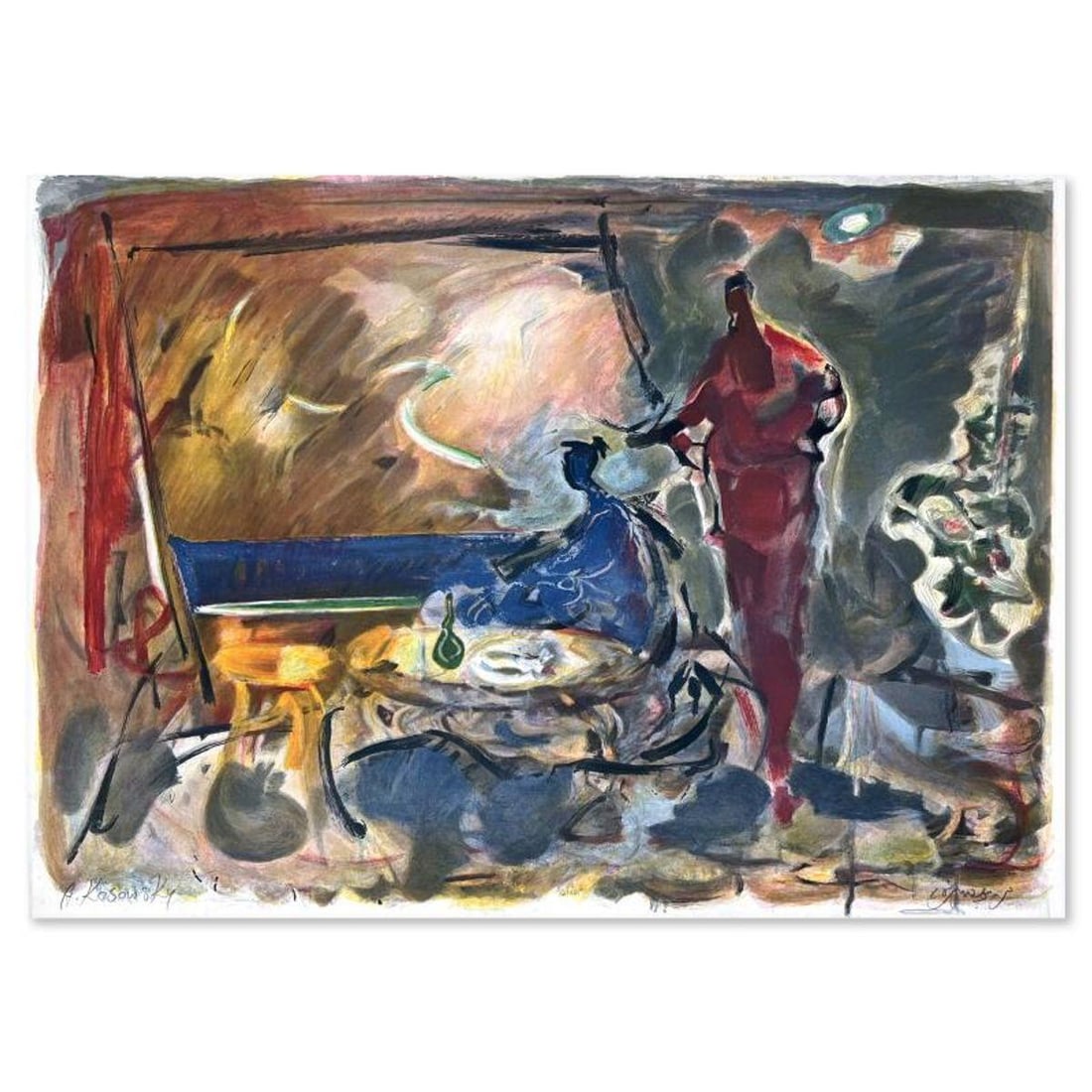 Avinoam Kosowsky, Hand Signed, Numbered Limited Edition with Letter of Authenticity.: This is a limited edition on paper by Avinoam Kosowsky. The piece comes hand signed by the artist, numbered, and with a letter of authenticity. Measures approximately 19" x 26.5". Reference#: 91275.