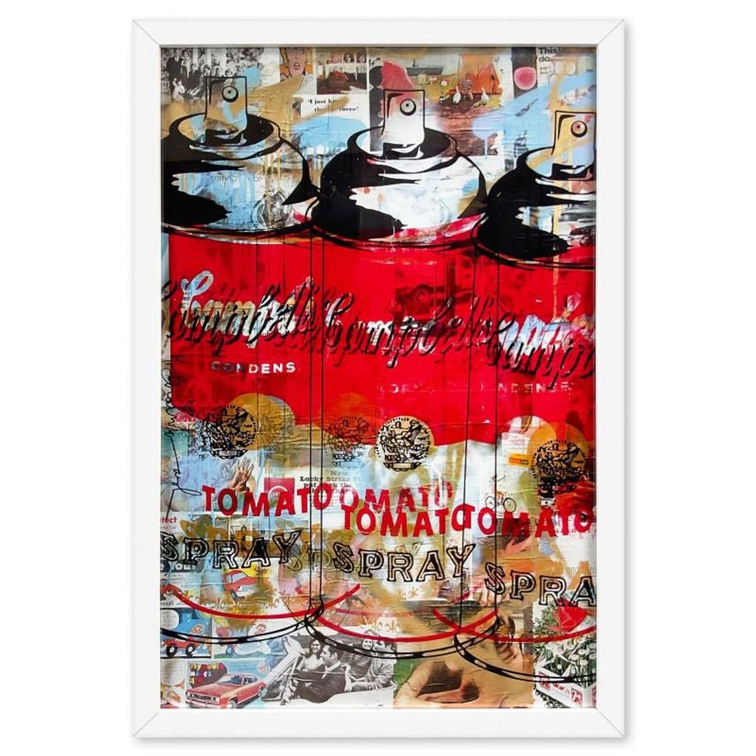Mr. Brainwash, "Brainwash Spray" Custom Framed Plate Signed Offset Lithograph: Brainwash Spray is an offset lithograph on paper by Mr. Brainwash, bearing the plate signature of the artist. This piece comes custom framed. Measures approx. 33.5" x 23" (frame), 30.5" x 20.5" (image