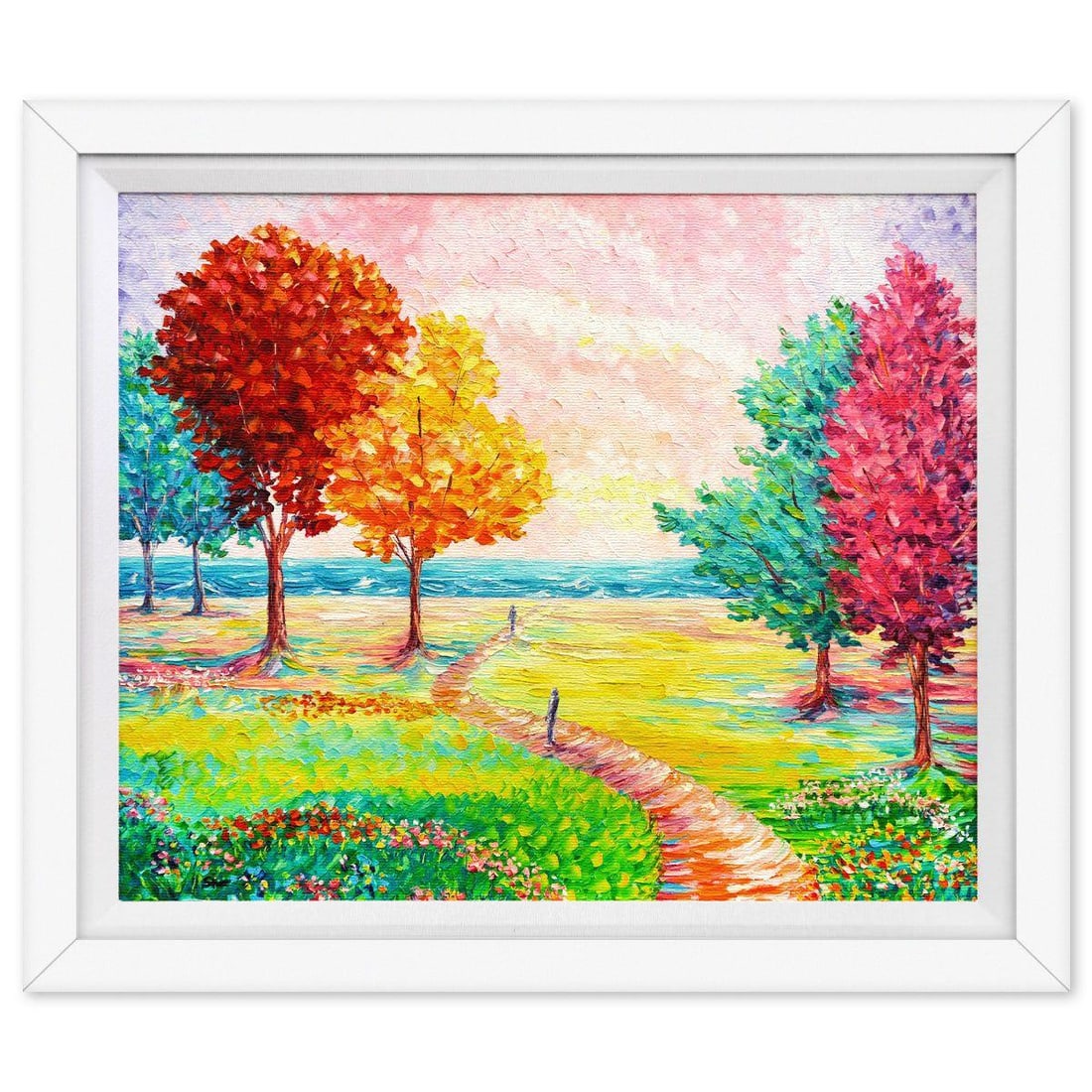 Svyatoslav Shyrochuk- Original Oil on Canvas "Tranquil Meadow": Artist: Svyatoslav Shyrochuk. Medium: Original Oil on Canvas. Title: Tranquil Meadow. Size: 20" x 24". Measures approx. 25" x 29" (framed). Signature: Hand signed by the artist. Certificate of Authent