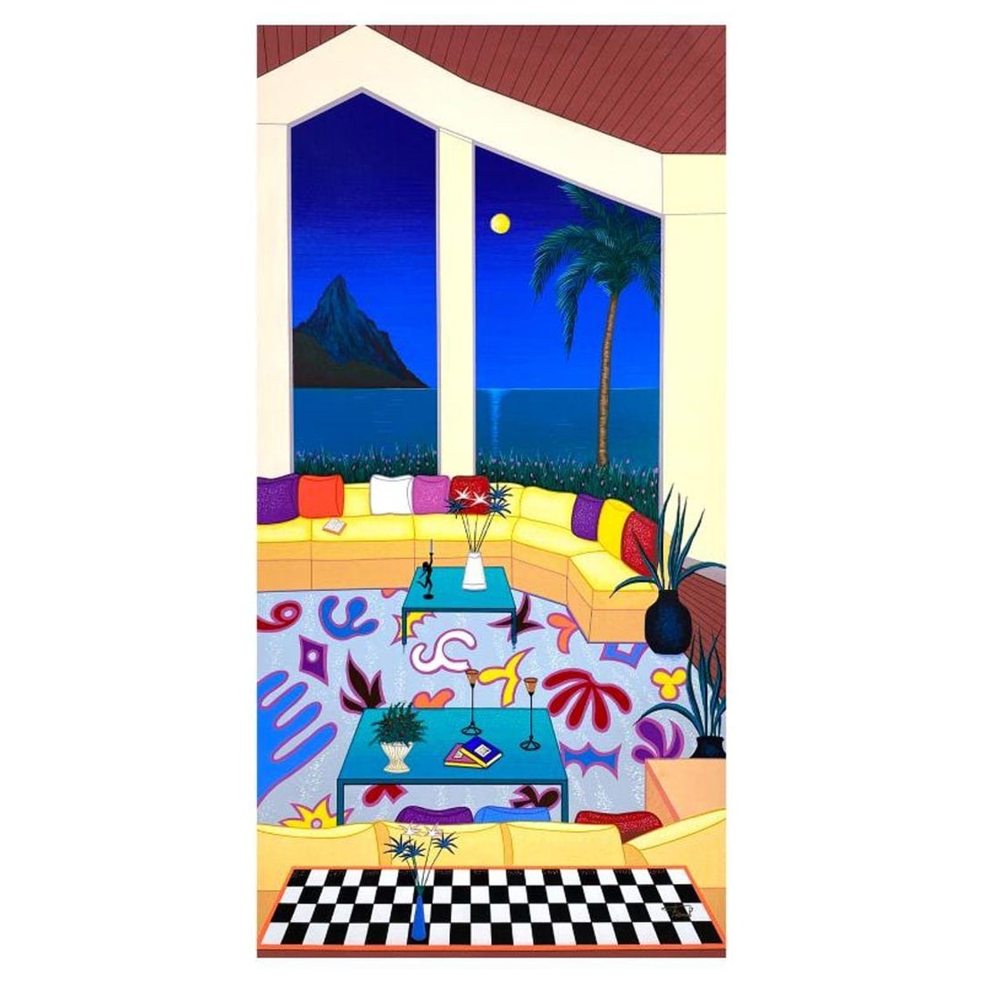 Fanch Ledan, "Living in Bora Bora" Limited Edition Serigraph on Canvas, AP Numbered Inverso and Hand: Living in Bora Bora is a limited edition serigraph on canvas by Fanch, AP numbered inverso and hand signed by the artist. Includes Letter of Authenticity. Measures approx. 37" x 19" (image). This proo