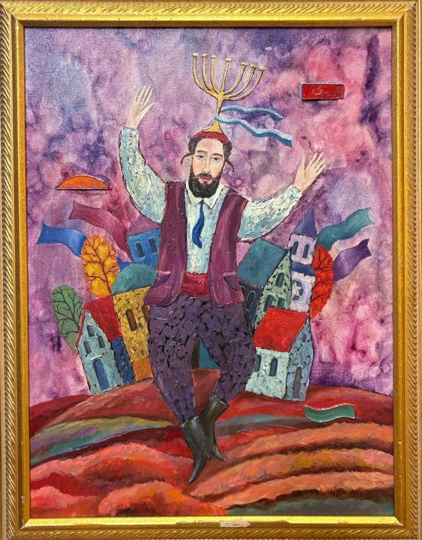 Alex Khomsky- Original painting canvas: Artist: Alex Khomsky. Medium: Original painting canvas. Measures approx. 24" x 20" (framed). Signature: Hand signed. Reference#: 33328.