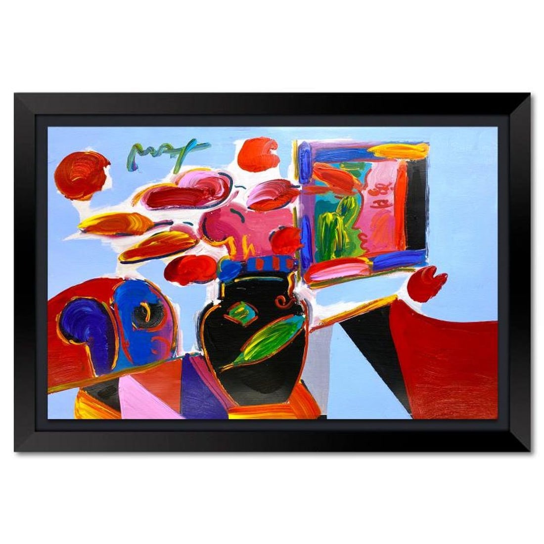 Peter Max, "The Room" Framed One-of-a-Kind Mixed Media, Hand Signed with Registration Number (1 of 2)