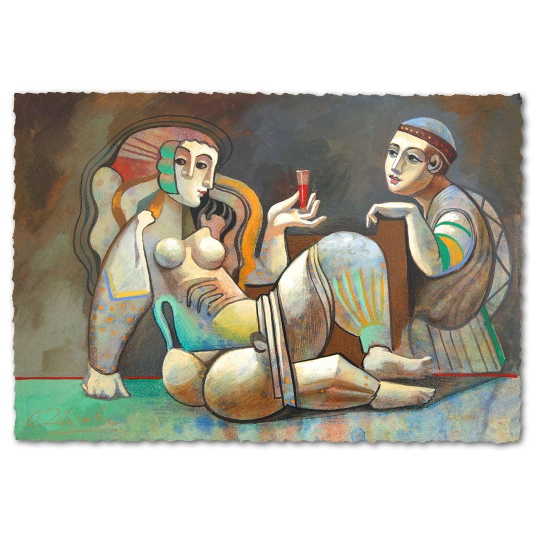 Oleg Zhivetin- Silkscreen "Dream IV": Artist: Oleg Zhivetin. Medium: Silkscreen. Title: Dream IV. Size: 10" x 14.5". Signature: Hand Signed and Numbered. Reference#: 74625.