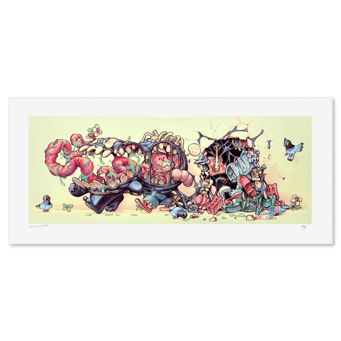 T. Wei, "Venom: The Symbiote Stroll" Limited Edition, PP Numbered 3/4 and Signed with Letter of: Venom: The Symbiote Stroll is a limited edition giclee on paper by T. Wei, PP numbered 3/4 and bearing the authorized signature of the artist. Includes Letter of Authenticity. Measures approx. 24.5" x