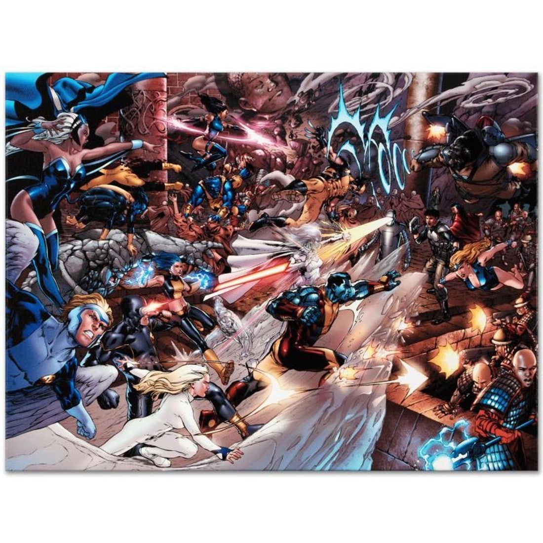 Marvel Comics "X-Men vs. Agents of Atlas #2" Numbered Limited Edition Giclee on Canvas by Carlo: A piece of comic book history, this limited edition, from original art by Carlo Pagulayan, depicts the classic characters from the Marvel Universe. Carlo Pagulayan (born June 24, 1978) is a freelance