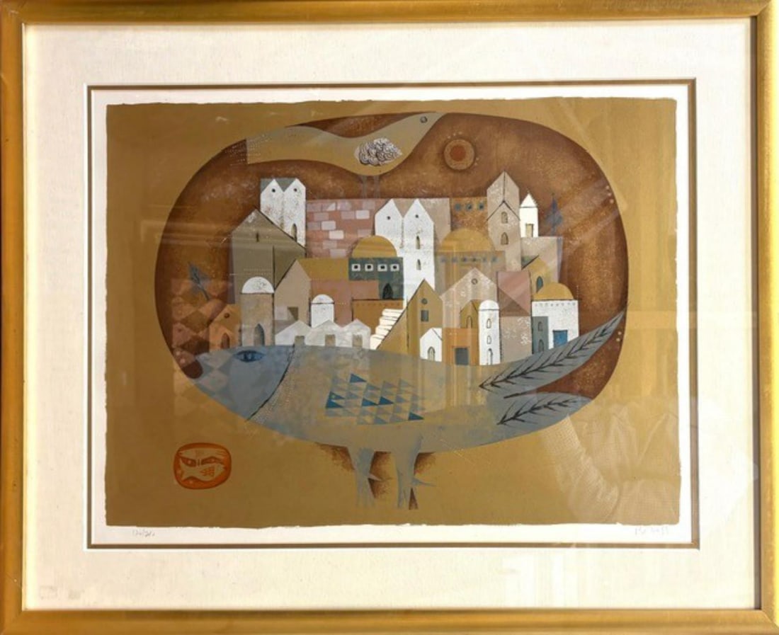 Sammy Briss- Serigraph on paper: Artist: Sammy Briss. Medium: Serigraph on paper. Measures approx. 24" x 30" (framed). Signature: Hand signed and numbered. Reference#: 33320.