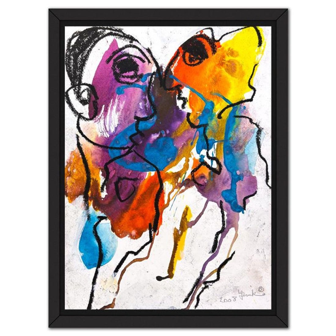 Jenik Cook, Framed Hand Signed Original Painting with Letter of Authenticity.: This is an original acrylic painting on paper by Jenik Cook. Hand signed by the artist, it includes Letter of Authenticity. This piece comes from the artist's personal collection. Measures