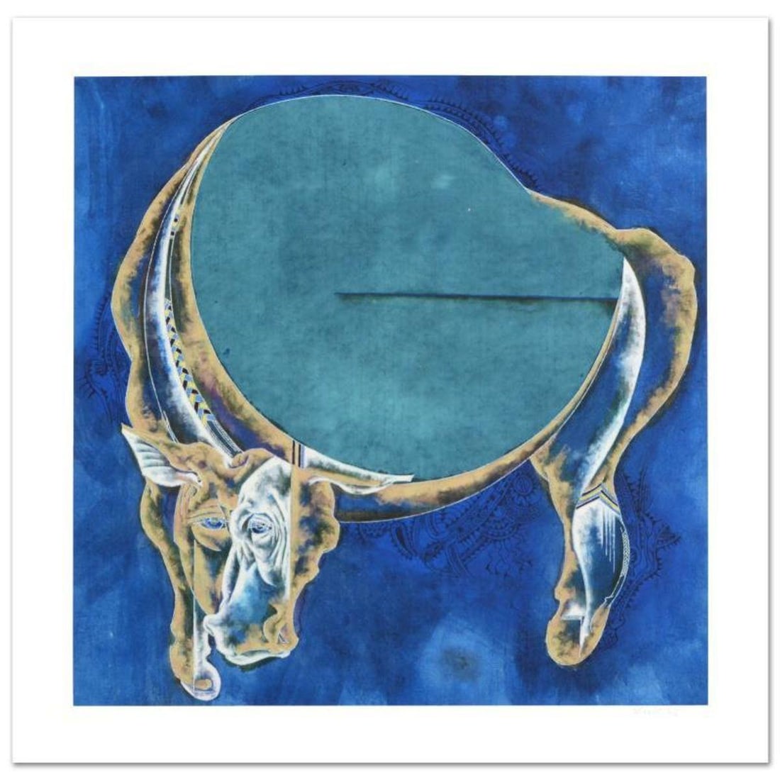 Lu Hong, "Taurus" Limited Edition Giclee, Numbered and Hand Signed with COA.: The zodiac is a phenomenological study, formed by coordination between 12 specific constellations in space and birth of one specific human being in time, contrasting 12 signs that guide the meditation