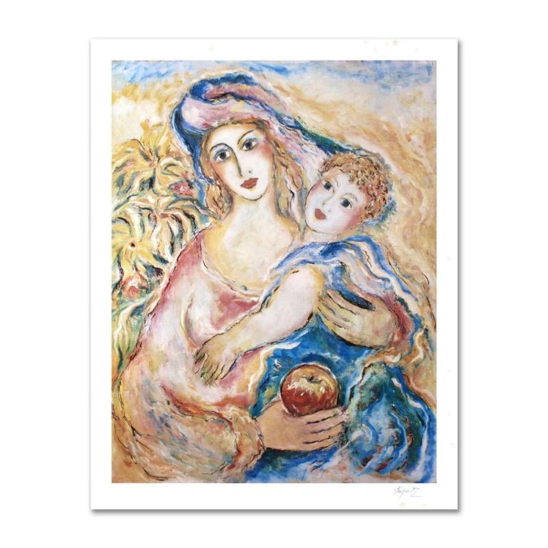 Zamy Steynovitz (1951-2000), "Mother" Hand Signed Lithograph with Letter of Authenticity.: Mother is a limited edition lithograph on paper by Zamy Steynovitz (1951-2000), hand signed by the artist. Includes Letter of Authenticity. Measures approx. 22" x 29" (with border), 19.5" x 25" (image