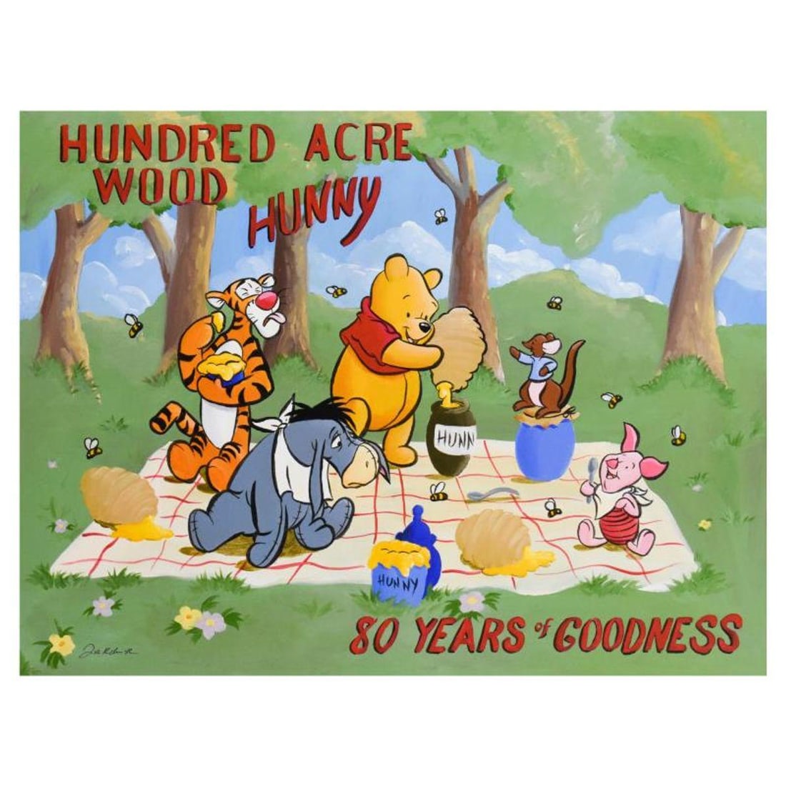 Tricia Buchanan-Benson, "Hundred Acre Wood" Limited Edition on Canvas from Disney Fine Art, Numbered: Hundred Acre Wood is a limited edition giclee on canvas by Tricia Buchanan-Benson, numbered and hand signed by the artist. This piece is licensed by Disney Fine Art. Includes Letter of Authenticity. M