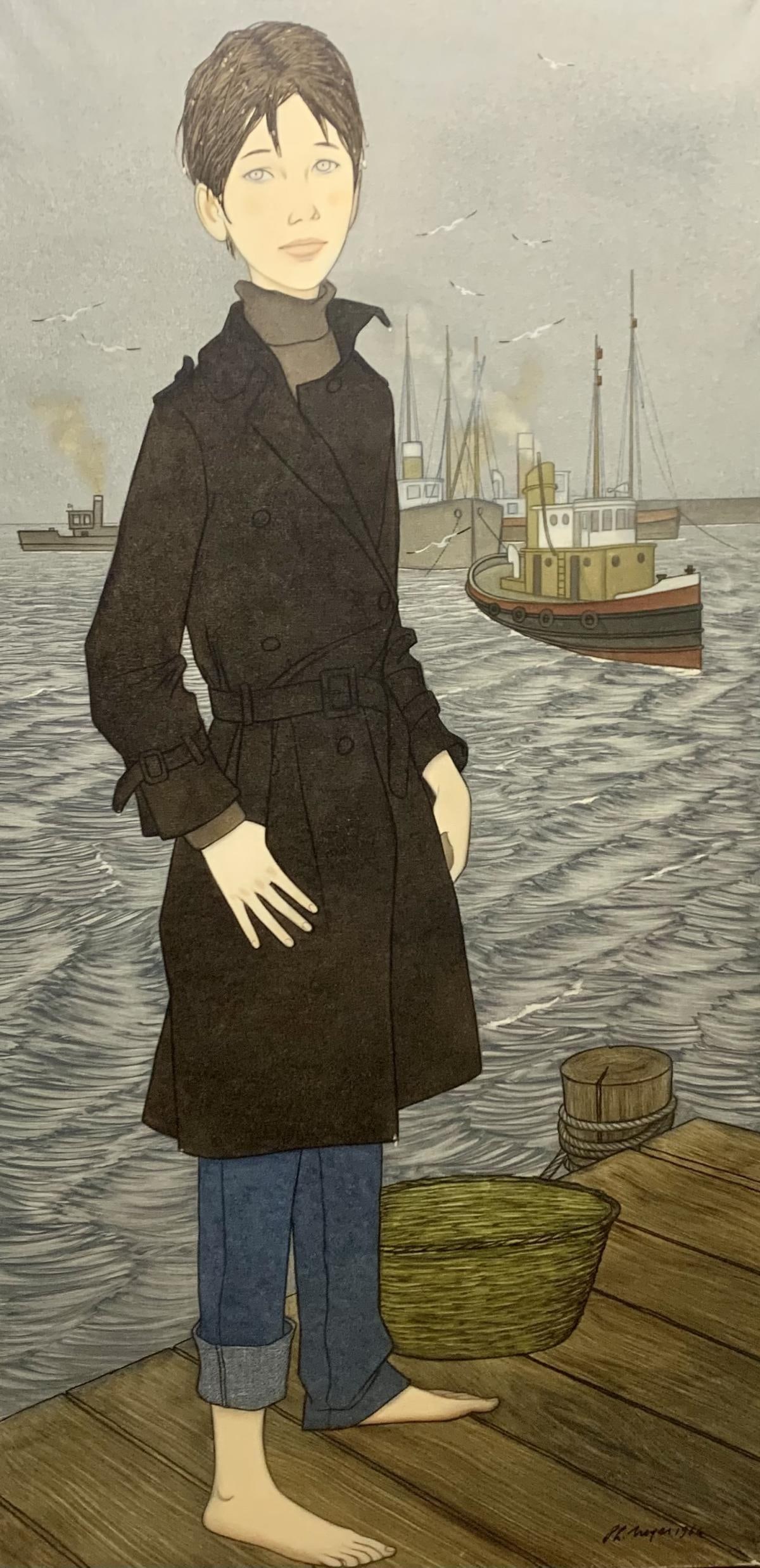 Phillip Noyer- Original painting on canvas "Barbara De Liverpool": Artist: Phillip Noyer. Medium: Original painting on canvas. Title: Barbara De Liverpool. Size: 19" x 39". Signature: Signed. Additional: Year : 1964. Reference#: 28551.