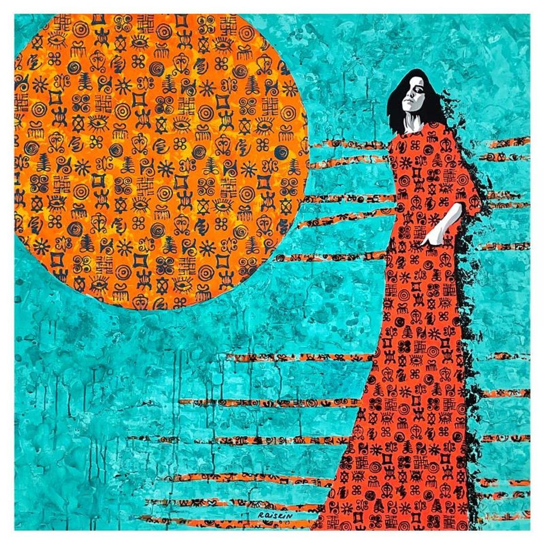 Marina Raiskin, Hand Signed Limited Edition on Canvas with Letter of Authenticity.: This is an limited edition giclee on canvas by Marina Raiskin, hand signed by the artist. Includes Letter of Authenticity. Measures approx. 24.5" x 24.5" (image). Reference#: 93286.