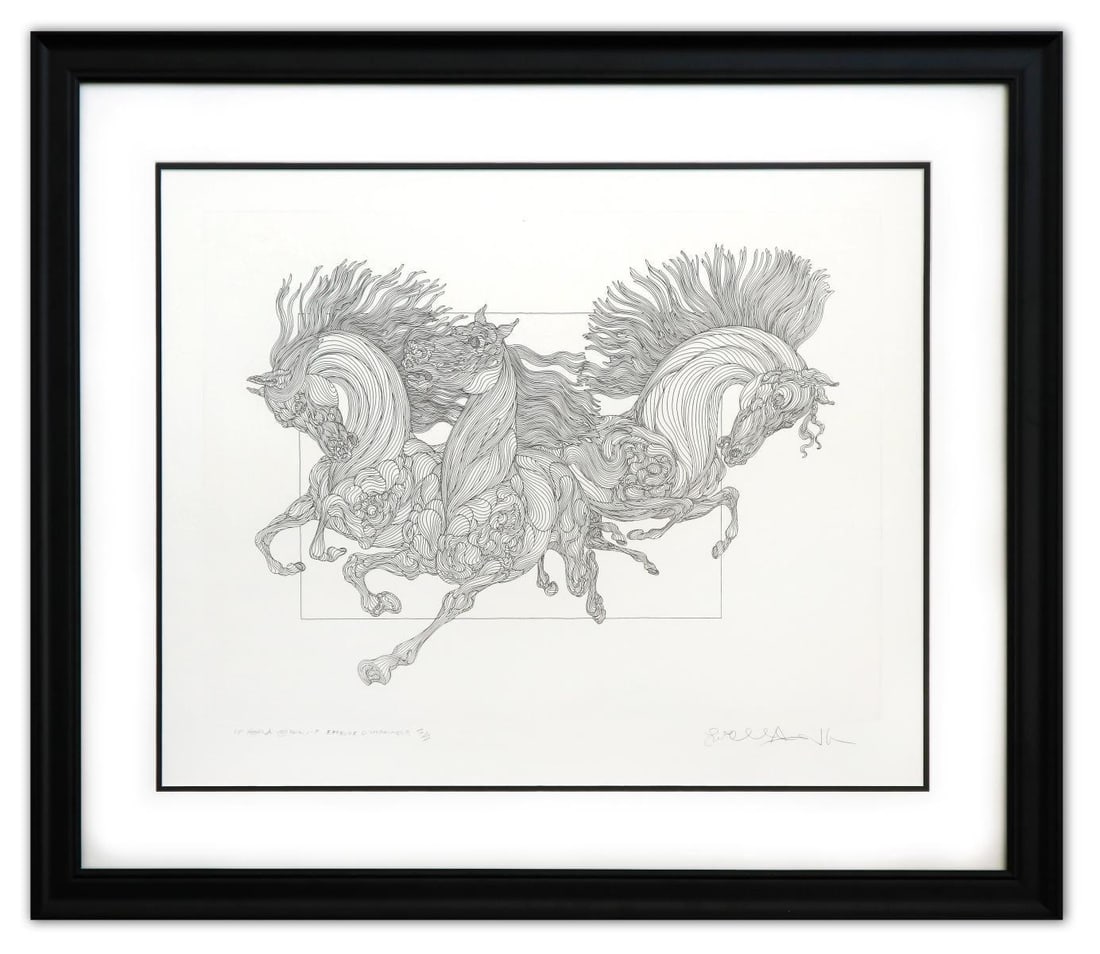 Guillaume Azoulay- Original Etching: Artist: Guillaume Azoulay. Medium: Original Etching. Size: 20" x 26". Measures approx. 29" x 34" (framed). Signature: Hand Signed and Numbered by the artist. Certificate of Authenticity: Is included.