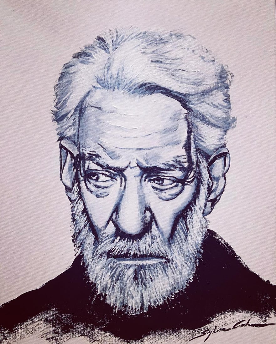 Sylvia Cohen- Original painting on canvas "Donald": Artist: Sylvia Cohen. Medium: Original painting on canvas. Title: Donald. Size: 12" x 16". Signature: Signed. Reference#: 42441.