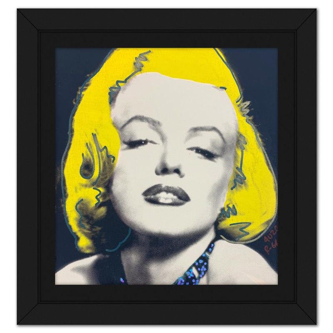 Ringo Daniel Funes, "Marilyn Seduction" Framed One-of-a-Kind Mixed Media on Canvas, Hand Signed with (1 of 2)