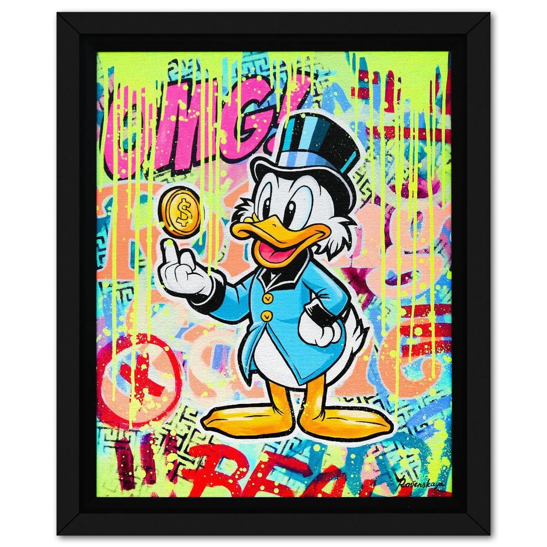 Nastya Rovenskaya- Original Oil on Canvas "A Burst of Joy": Artist: Nastya Rovenskaya. Medium: Original Oil on Canvas. Title: A Burst of Joy. Size: 30" x 24". Measures approx. 35" x 29" (framed). Signature: Hand signed by the artist. Certificate of Authenticit