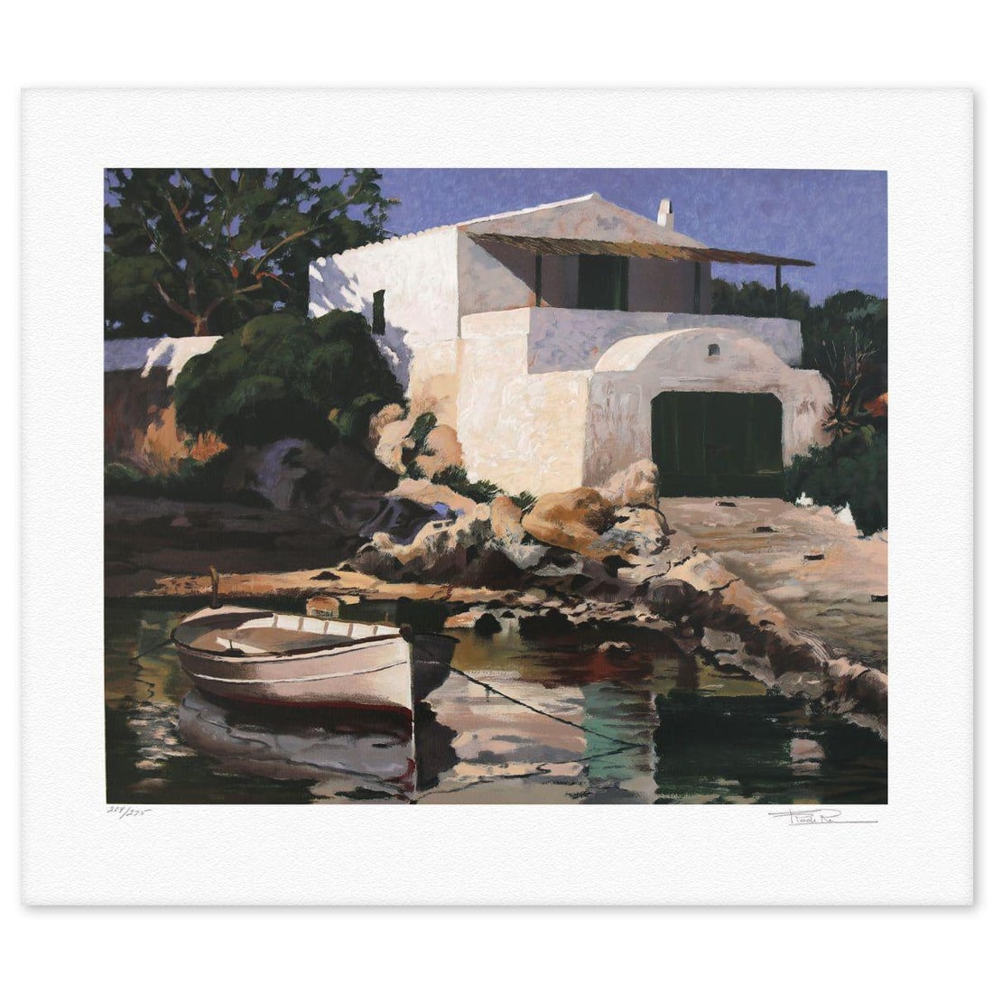 Poch Romeu- Silkscreen "Rincon de Biniancolla": Artist: Poch Romeu. Medium: Silkscreen. Title: Rincon de Biniancolla. Size: 23" x 27". Signature: Hand signed and numbered. Reference#: 74829.