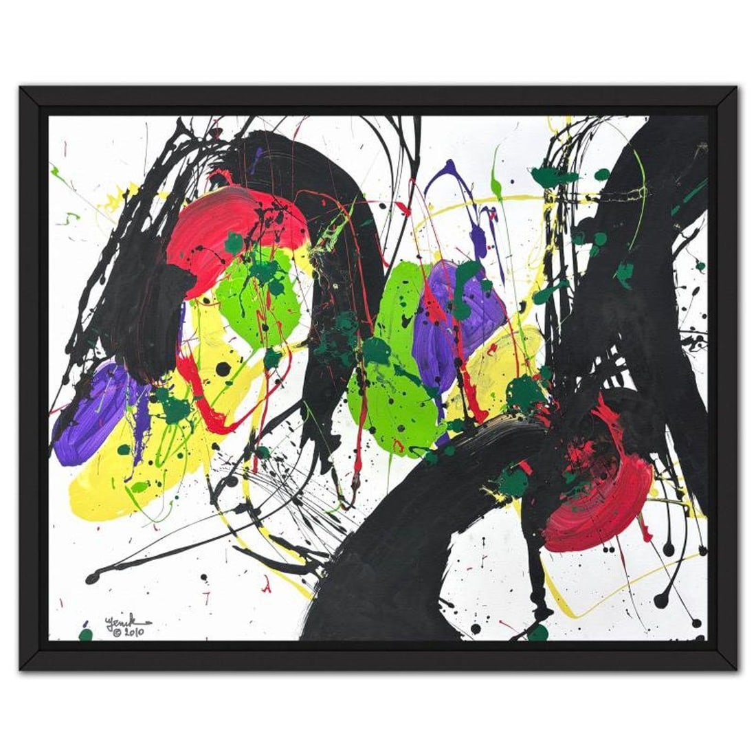 Jenik Cook, Framed Hand Signed Original Painting with Letter of Authenticity.: This is an original acrylic painting on paper by Jenik Cook. Hand signed by the artist, it includes Letter of Authenticity. This piece comes from the artist's personal collection. Measures approximate
