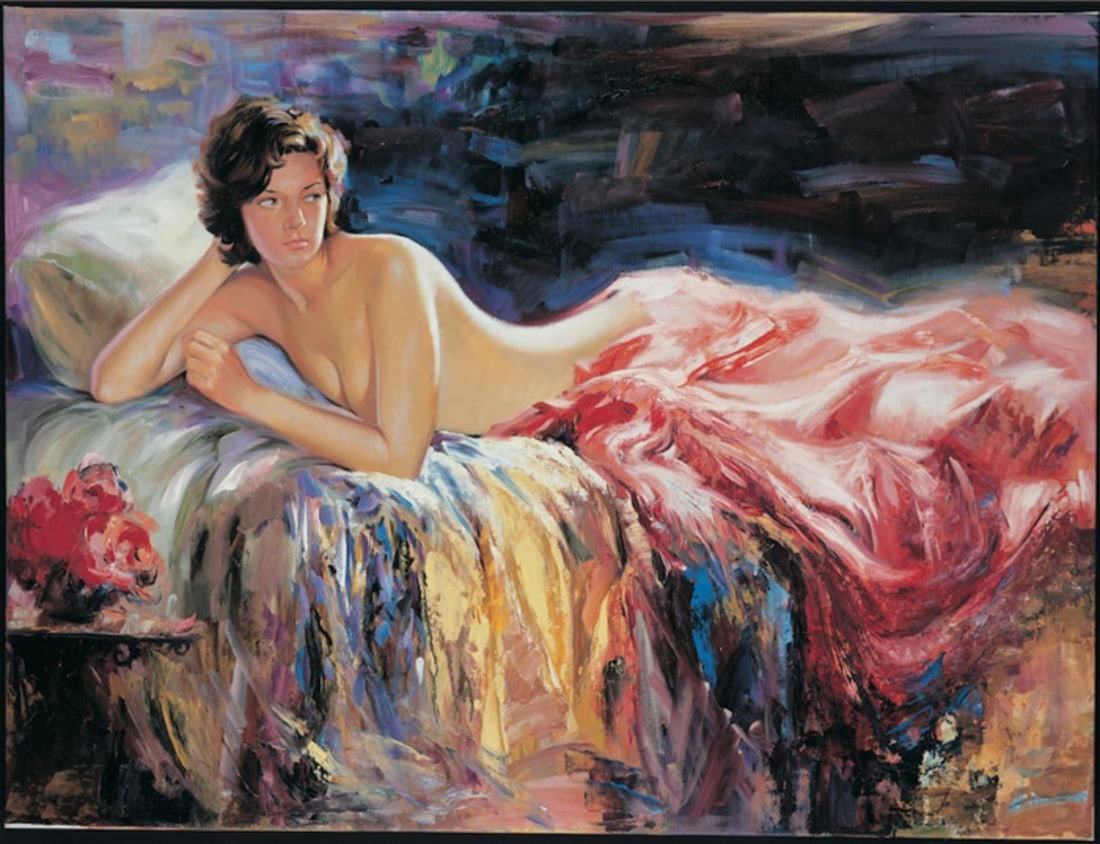 Igor Semeko- Original Giclee on Canvas "Naked": Artist: Igor Semeko. Medium: Original Giclee on Canvas. Title: Naked. Size: 12" x 16". Signature: Hand Signed by the Artist. Certificate of Authenticity: From the publisher. Reference#: 20973.