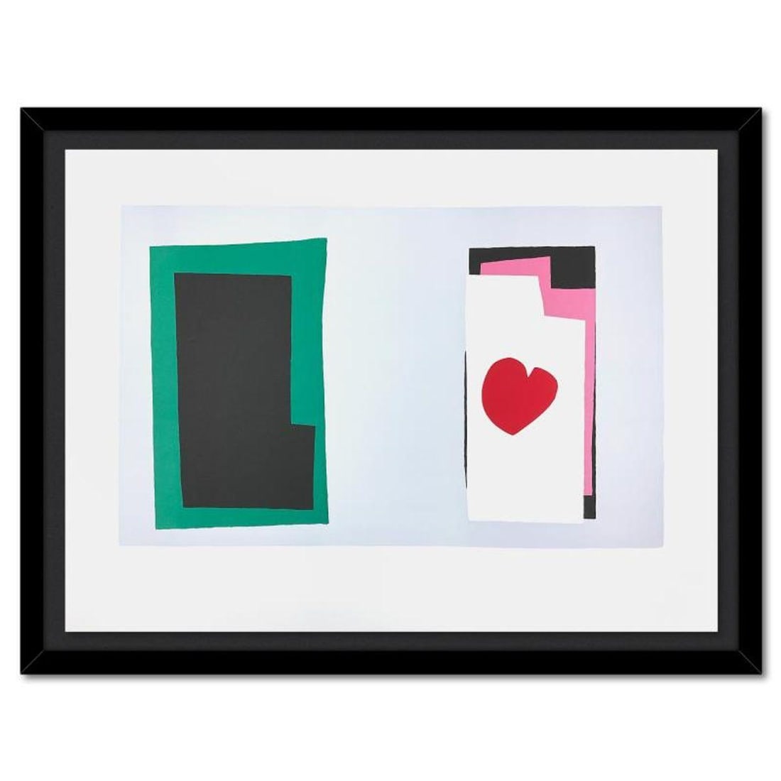 Henri Matisse 1869-1954 (After), "Le Coeur (The Heart)" Framed Limited Edition Lithograph with: Le Coeur (The Heart) is a limited edition lithograph by Henri Matisse (1869-1954). This piece comes from an edition of 200 authorized by the Matisse Estate; the edition number is not on the piece