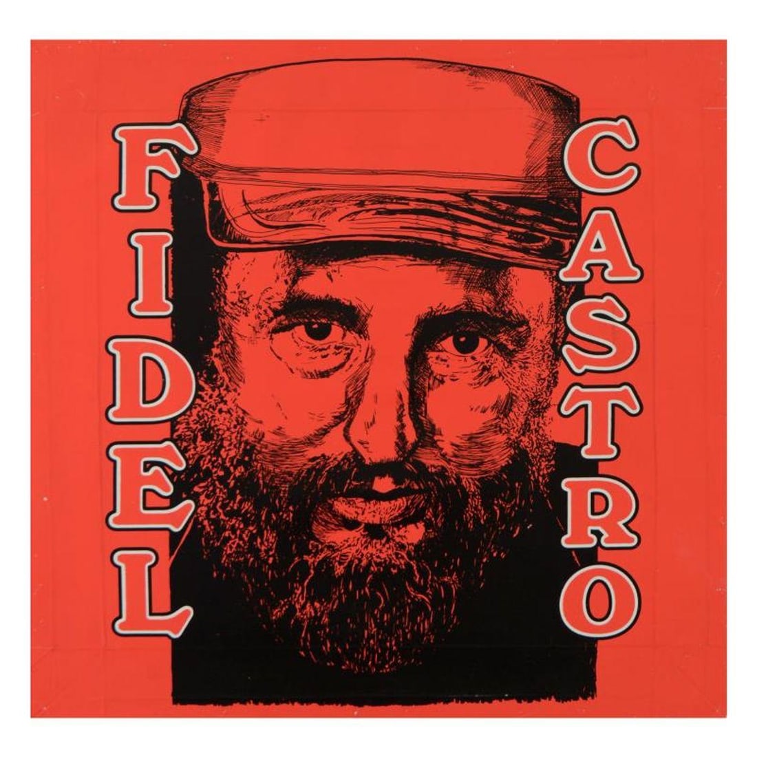 Steve Kaufman (1960-2010), "Fidel Castro" Limited Edition Hand Pulled Silkscreen on Canvas, TP: Fidel Castro is a limited edition hand pulled silkscreen on canvas by Andy Warhol protege Steve Kaufman (1960-2010). This piece is TP numbered 11/100 and hand signed inverso. Includes letter of