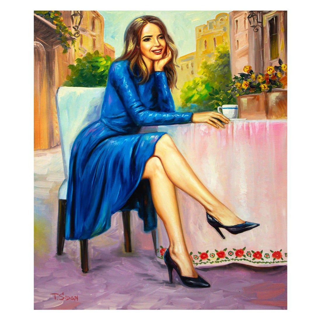 Taras Sidan- Original Oil on Canvas "Lyla": Artist: Taras Sidan. Medium: Original Oil on Canvas. Title: Lyla. Size: 30" x 24". Signature: Hand Signed by the artist. Certificate of Authenticity: From the publisher. Reference#: 57187.