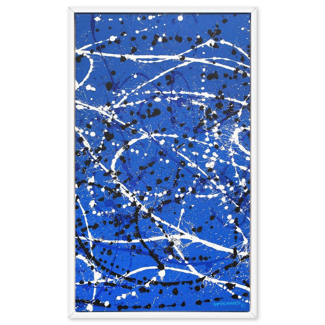 Wyland- Original Painting on Canvas "Abstract": Artist: Wyland. Medium: Original Painting on Canvas. Title: Abstract. Size: 58" x 34". Measures approx. 61" x 37" (framed). Signature: Hand signed by the artist. Certificate of Authenticity: Is