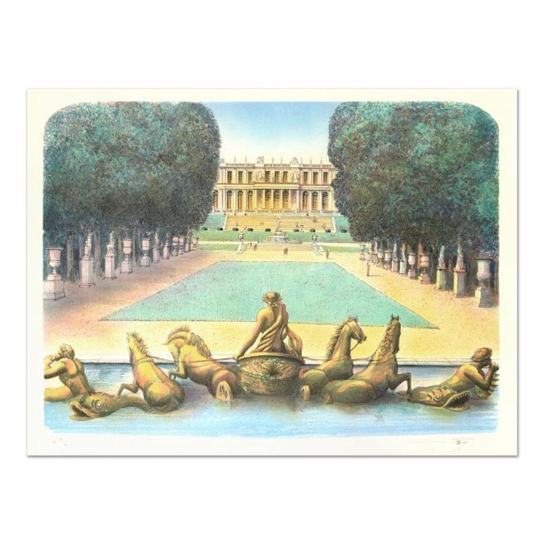 Rolf Rafflewski, "Chariot" Limited Edition Lithograph, Numbered and Hand Signed.: Chariot is a limited edition lithograph on paper by Rolf Rafflewski, numbered and hand signed by the artist! Measures approx. 29.5" x 21" (border). 27" x 19" (image). Reference#: 93276.