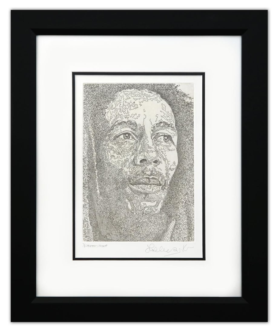 Guillaume Azoulay- Original Etching: Artist: Guillaume Azoulay. Medium: Original Etching. Size: 14" x 10". Measures approx. 20" x 19" (framed). Signature: Hand Signed and Numbered by the artist. Certificate of Authenticity: Is included.