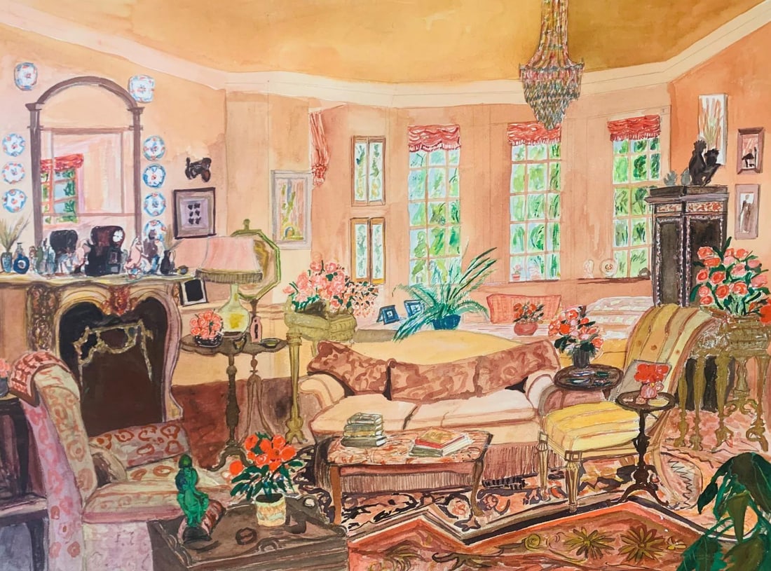 Spitzer- Original gouache on paper: Artist: Spitzer. Medium: Original gouache on paper. Size: 22" x 30". Signature: Signed. Reference#: 37476.