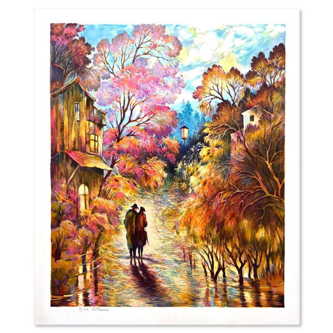 Zina Roitman, Limited Edition Serigraph, Hand Signed and Numbered, Letter of Authenticity.: This is a limited edition serigraph on paper by Zina Roitman. The piece comes hand signed by the artist, numbered, and with a letter of authenticity. Measures approximately 21.5" x 17.5". Reference#: